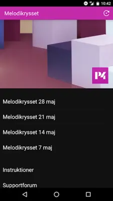 Melodikrysset i P4 android App screenshot 1